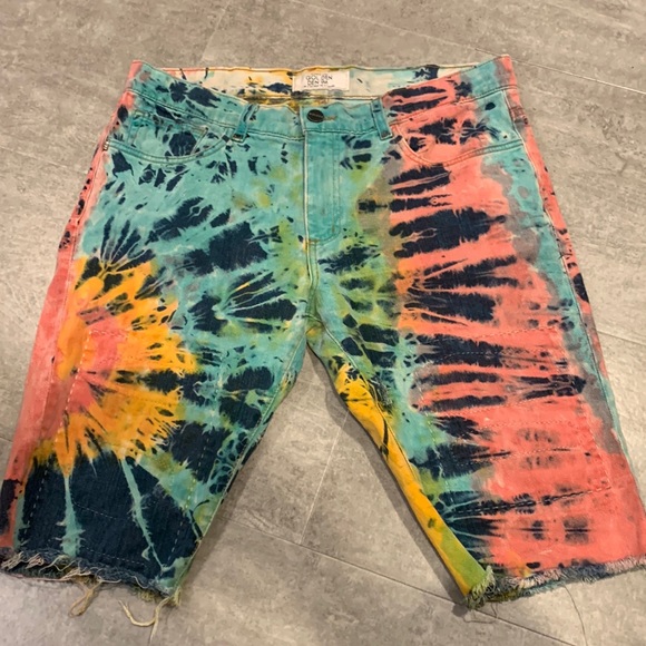 Golden Denim Los Angeles Other - GOLDEN DENIM LOS ANGELES Men's Tie Dye Denim Shorts Size 36